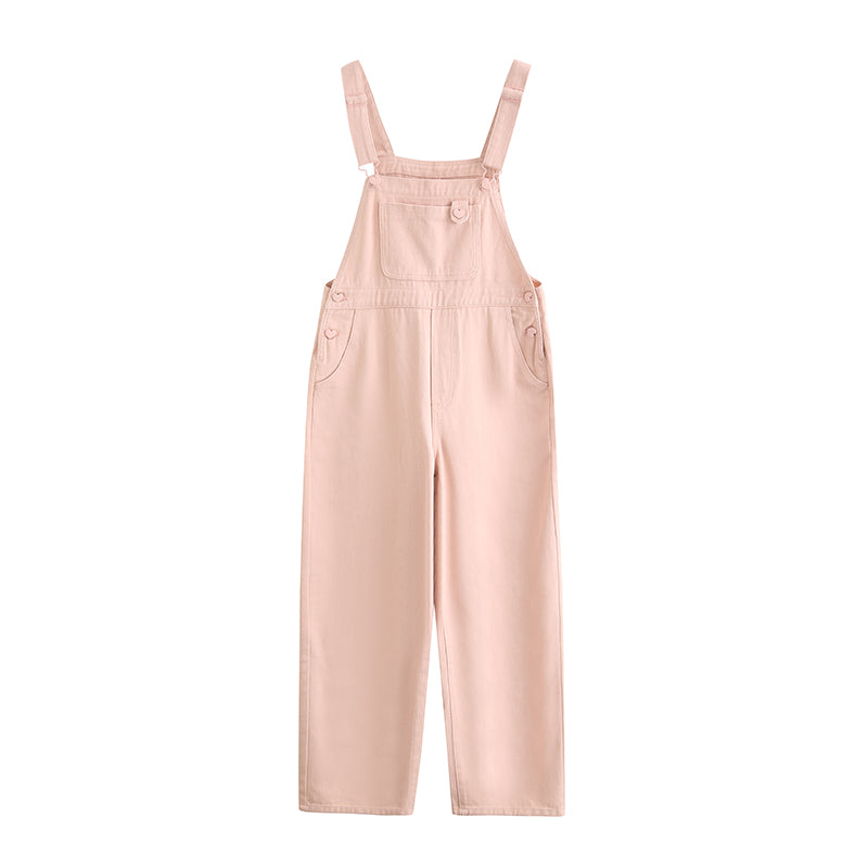 Sweet Heart Overalls (Pink)