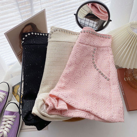 Diamante Tweed Shorts (3 Colors)