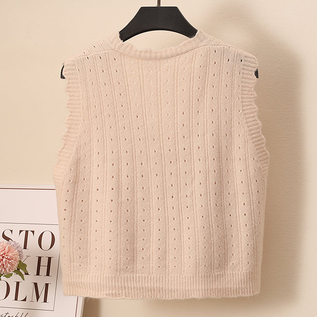 Scallop Trim Vest (10 Colors)
