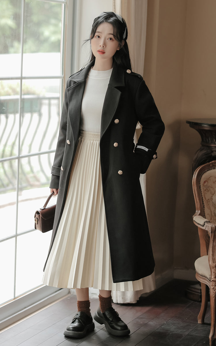 Classic Double Breasted Coat (2 Colors)