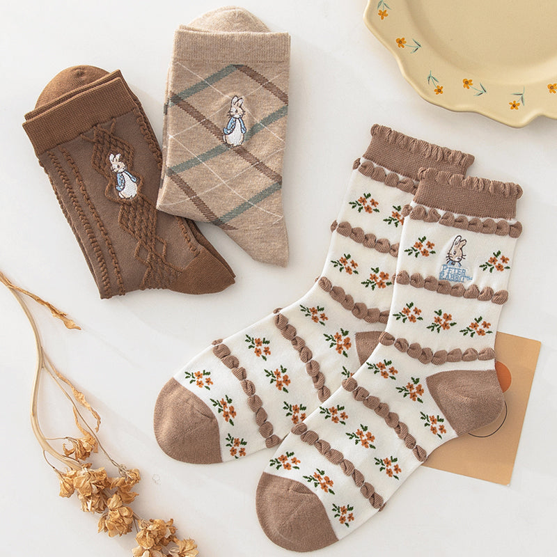 Peter Rabbit Sock Set (Brown)