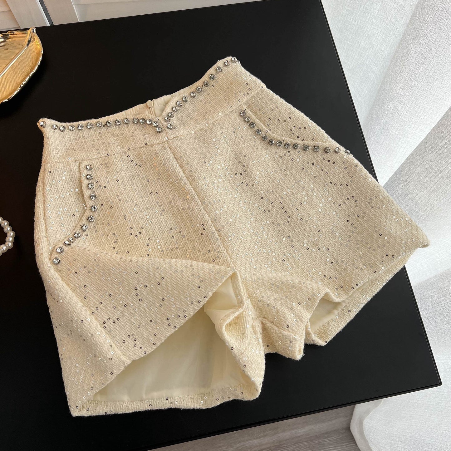 Diamante Tweed Shorts (3 Colors)