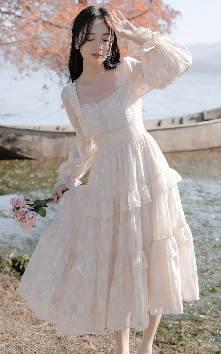 Ethereal Dreams Midi Dress (White)