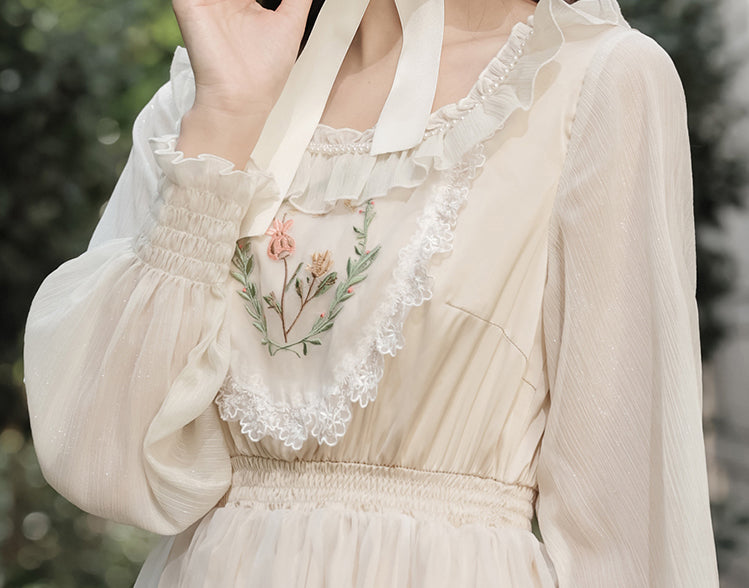 Garden Fairy Petticoat Dress (Cream)