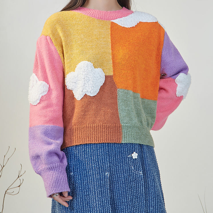 Candy Colorblock Cloud Sweater (Multicolor)