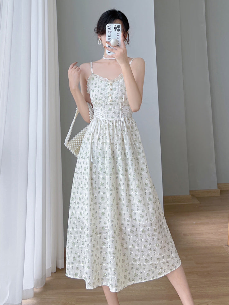 Spring Florals Lace Up Cami Dress (3 Colors)
