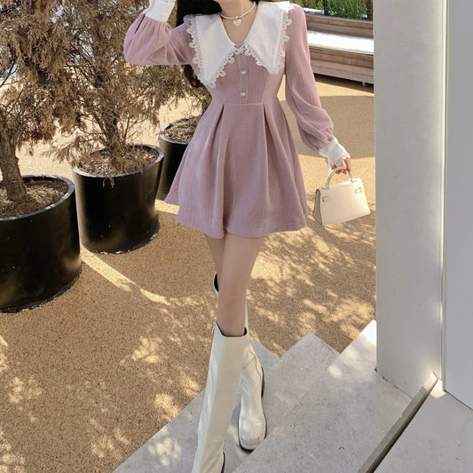 Sweet Love Peter Pan Knit Dress (3 Colors)