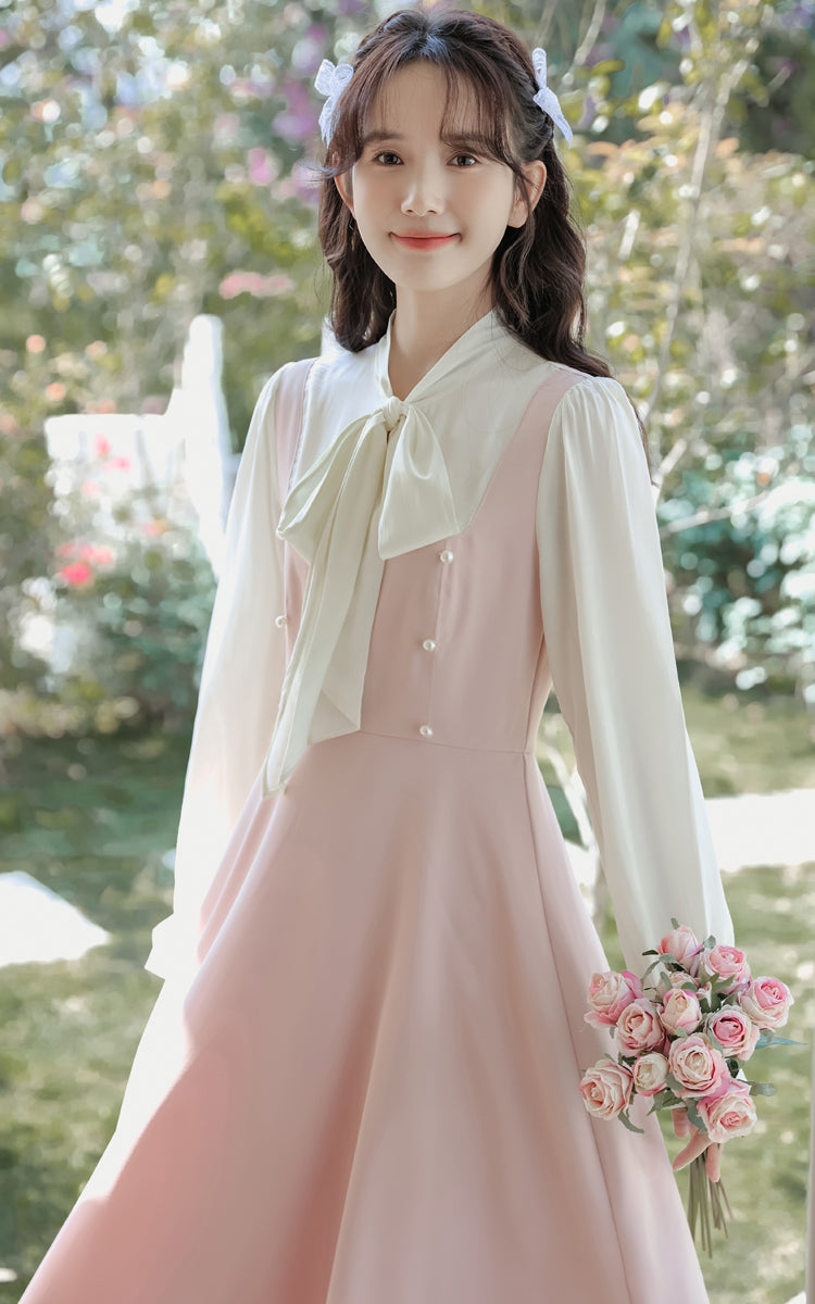 Missy Tie Neck Midi Dress (2 Colors)