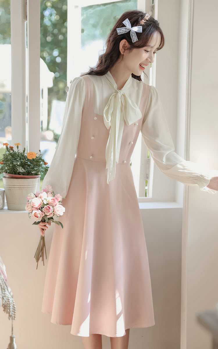 Missy Tie Neck Midi Dress (2 Colors)
