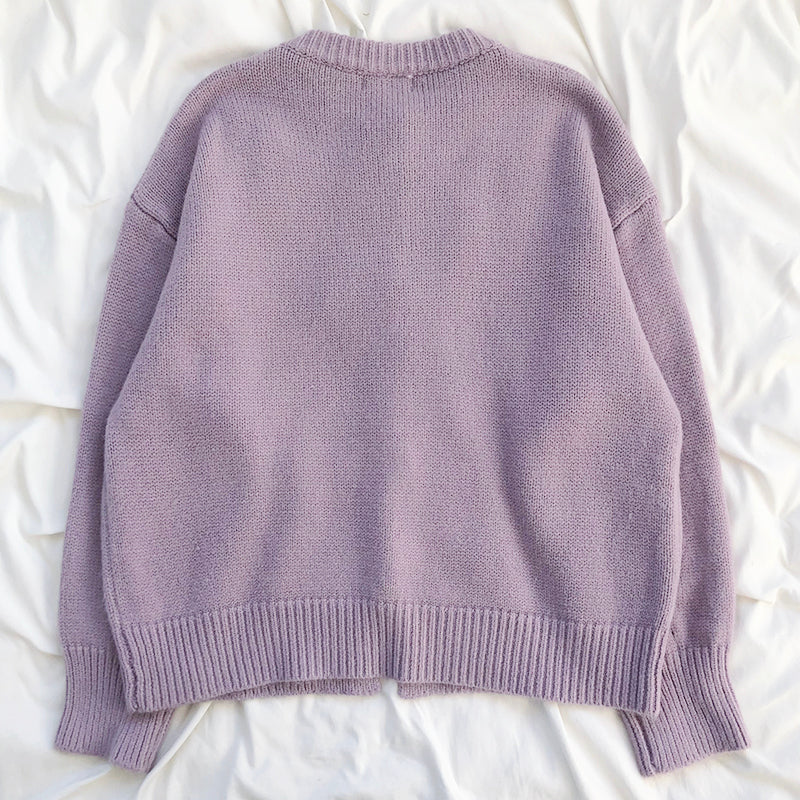 Pastel Round Neck Cardigan (4 Colors)
