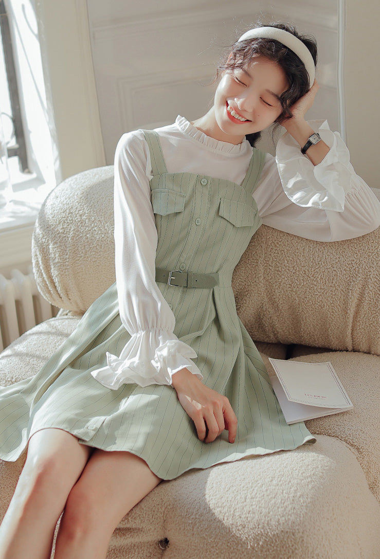 Button Up Stripe Mini Dress (3 Colors)