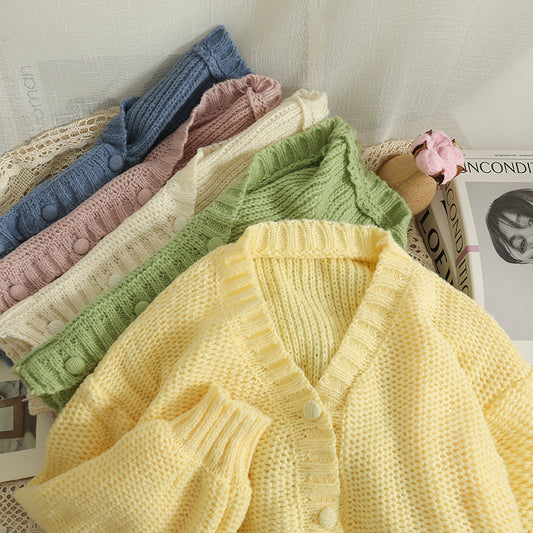 Baby Cropped Cardigan (5 Colors)