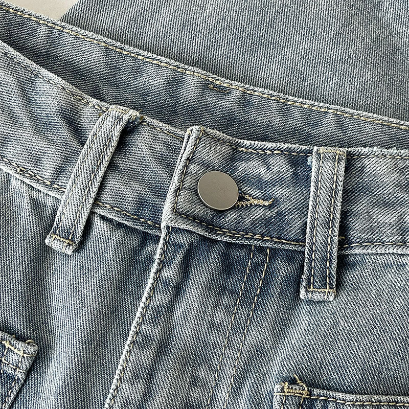 Embroidered Floral Pocket Jeans (Light Denim)