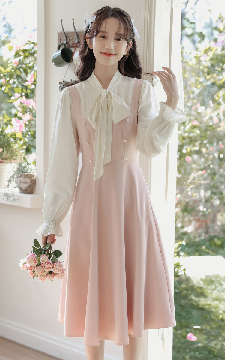 Missy Tie Neck Midi Dress (2 Colors)