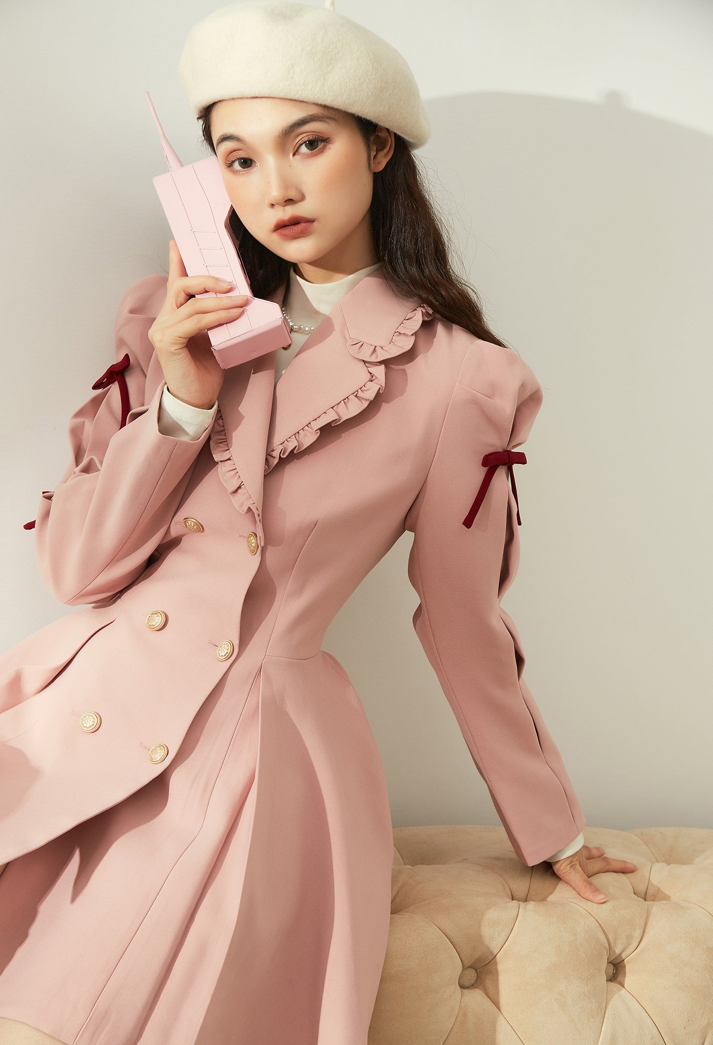 Miss Chic Blazer Dress (Pink)