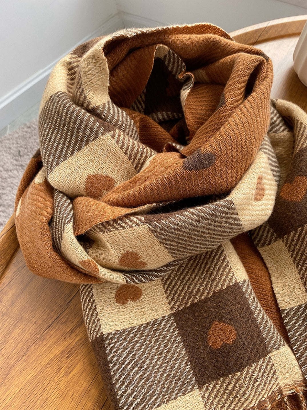 Heart Checkerboard Scarf (2 Colors)
