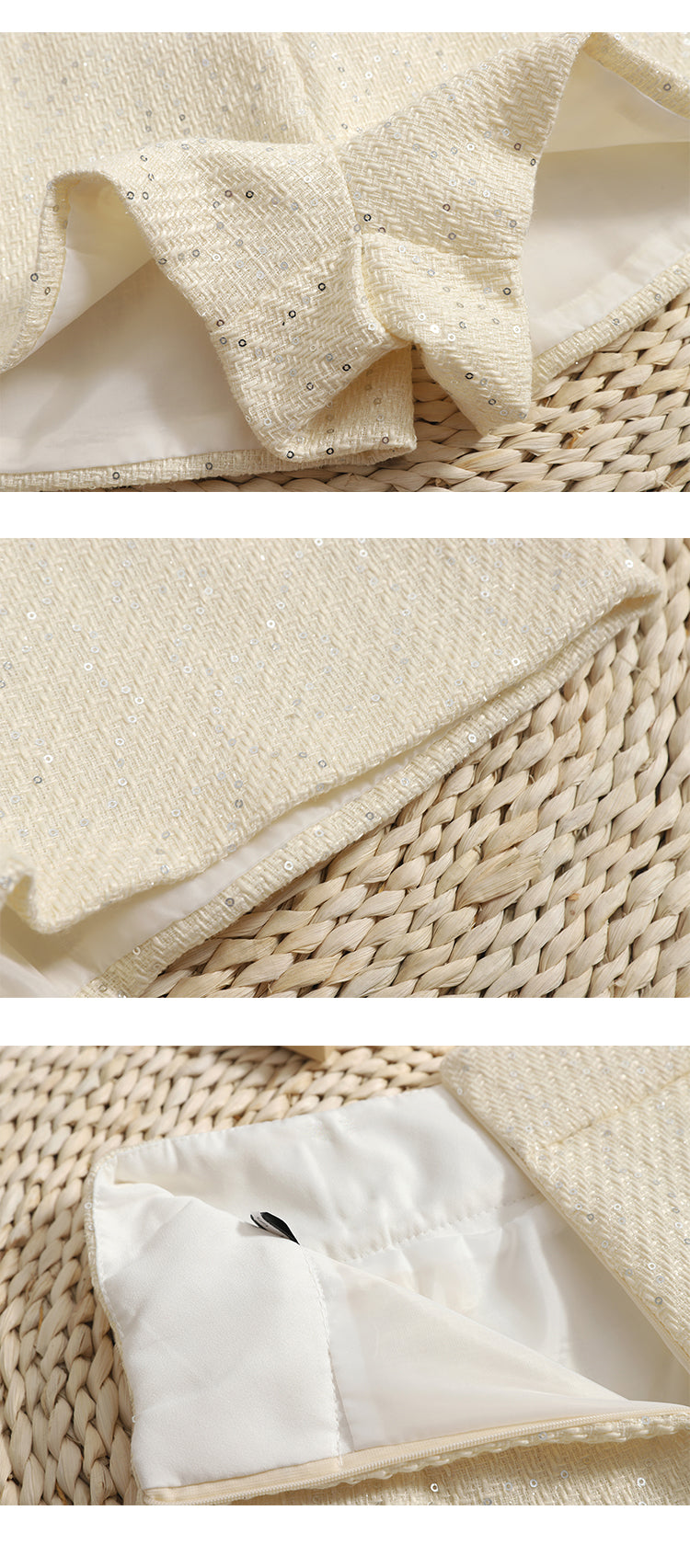 Tailored Tweed Sequin Shorts (2 Colors)