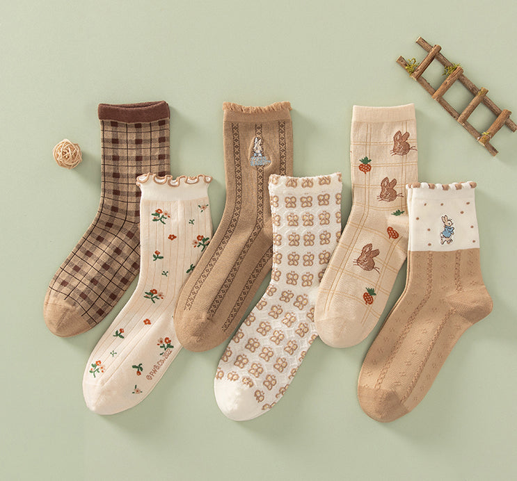 Peter Rabbit Socks Gift Box (Brown)