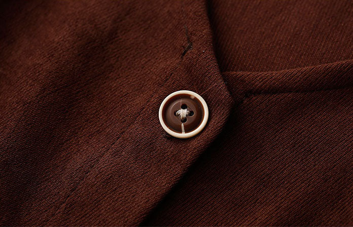 Button Up Suede Pinafore Dress (4 Colors)