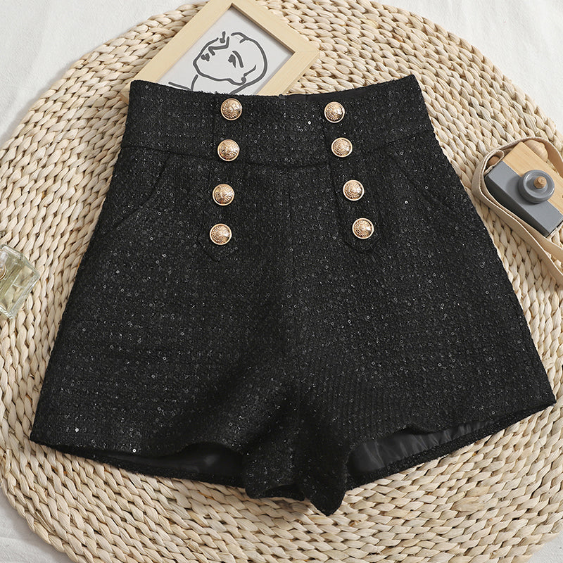 Tailored Tweed Sequin Shorts (2 Colors)