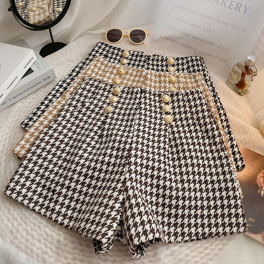 Houndstooth Tweed Shorts (3 Colors)