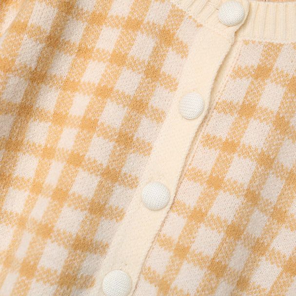 Cropped Gingham Cardigan (5 Colors)