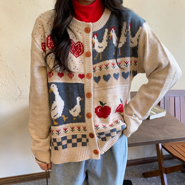 Apple Picking Cardigan (Off White)