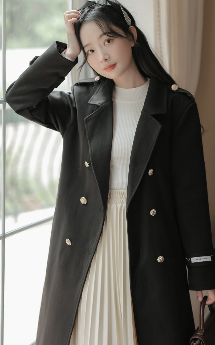 Classic Double Breasted Coat (2 Colors)