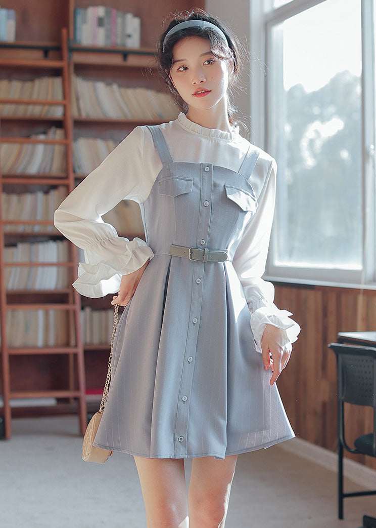 Button Up Stripe Mini Dress (3 Colors)
