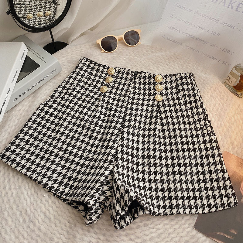 Houndstooth Tweed Shorts (3 Colors)