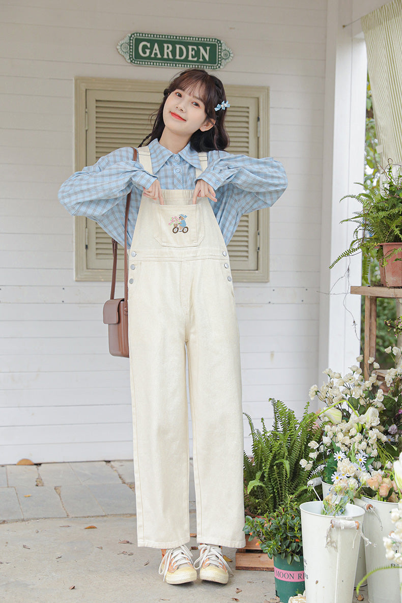 Bear Delivery Overalls (White)
