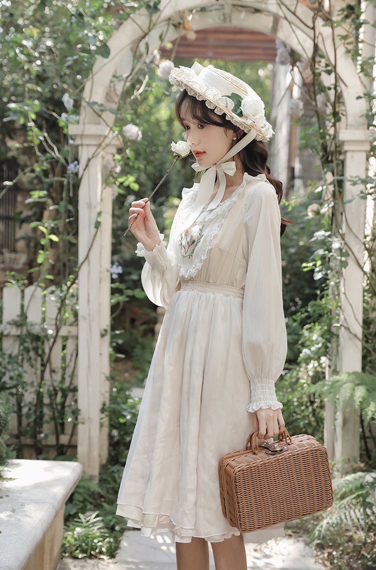 Garden Fairy Petticoat Dress (Cream)