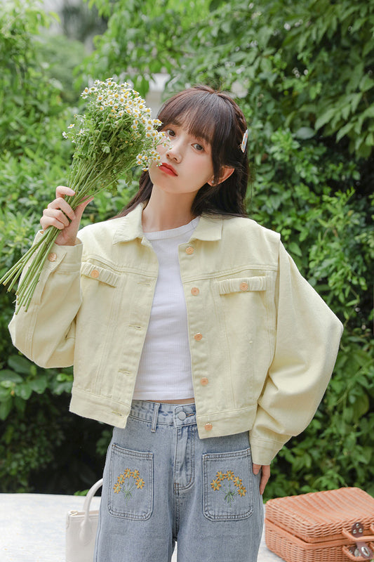 Sunny Days Denim Jacket (Yellow)