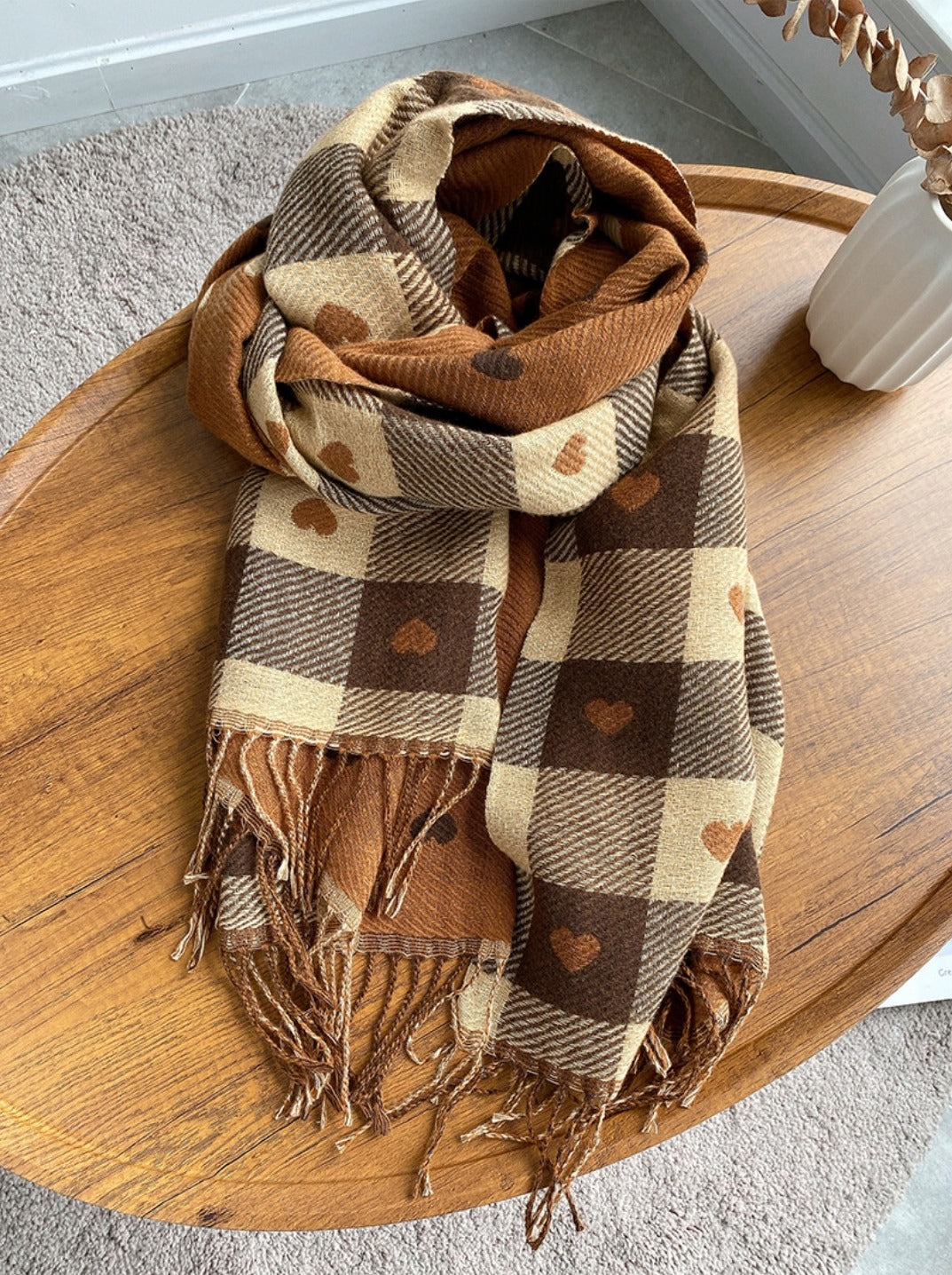 Heart Checkerboard Scarf (2 Colors)