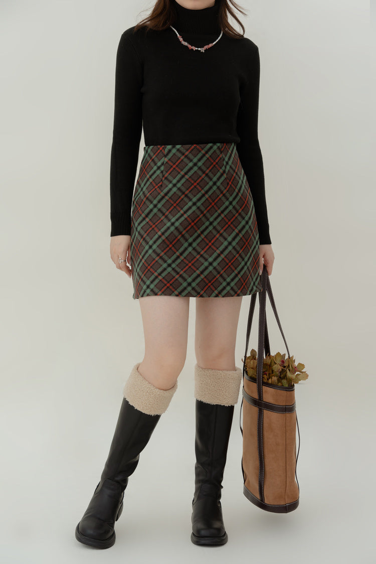 Diamond Plaid Mini Skirt (3 Colors)