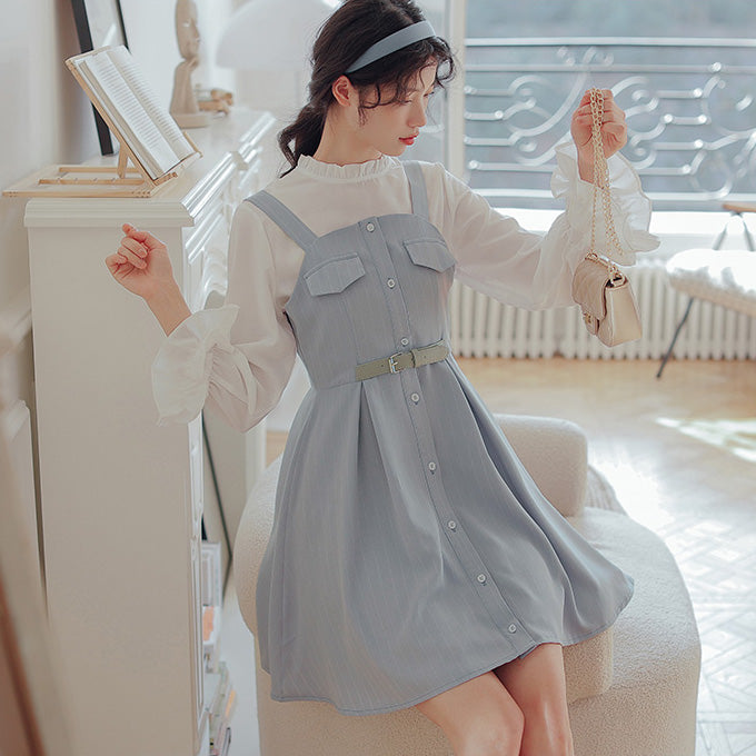 Button Up Stripe Mini Dress (3 Colors)