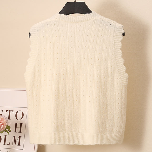 Scallop Trim Vest (10 Colors)