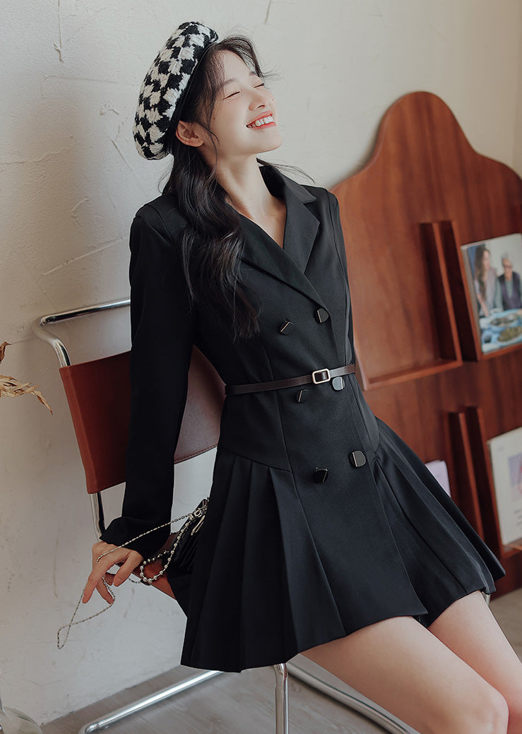 Chic Days Mini Blazer Dress (Black)