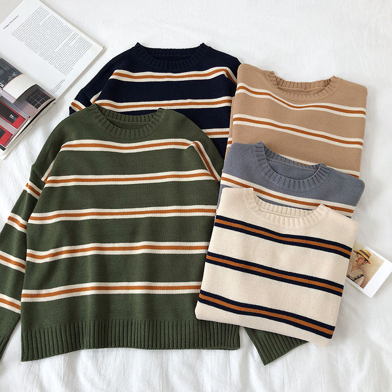 Double Stripe Sweater (5 Colors)