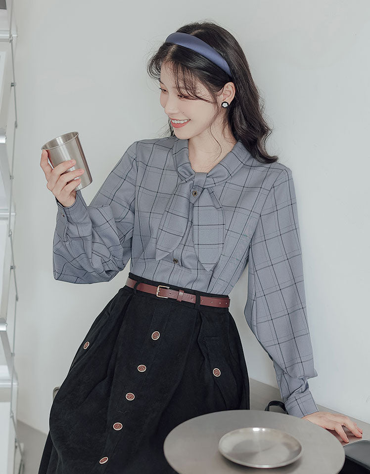 Button Suede Midi Skirt (2 Colors)