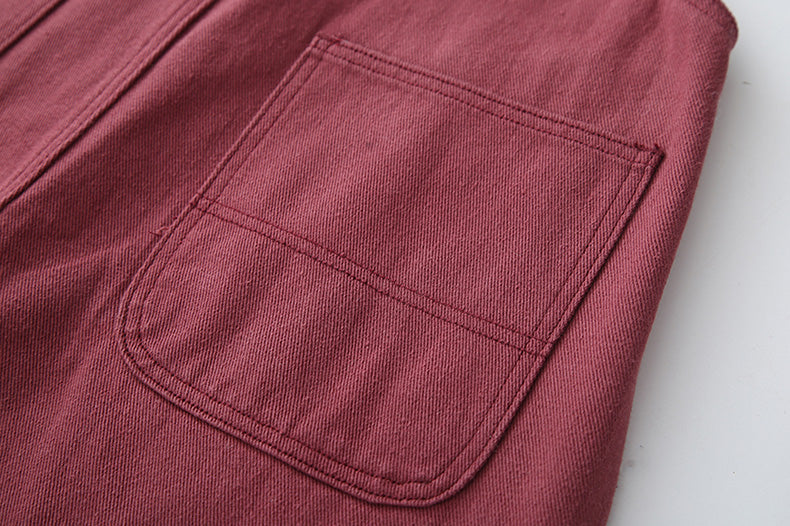 Wildflower Embroidered Overalls (Berry)