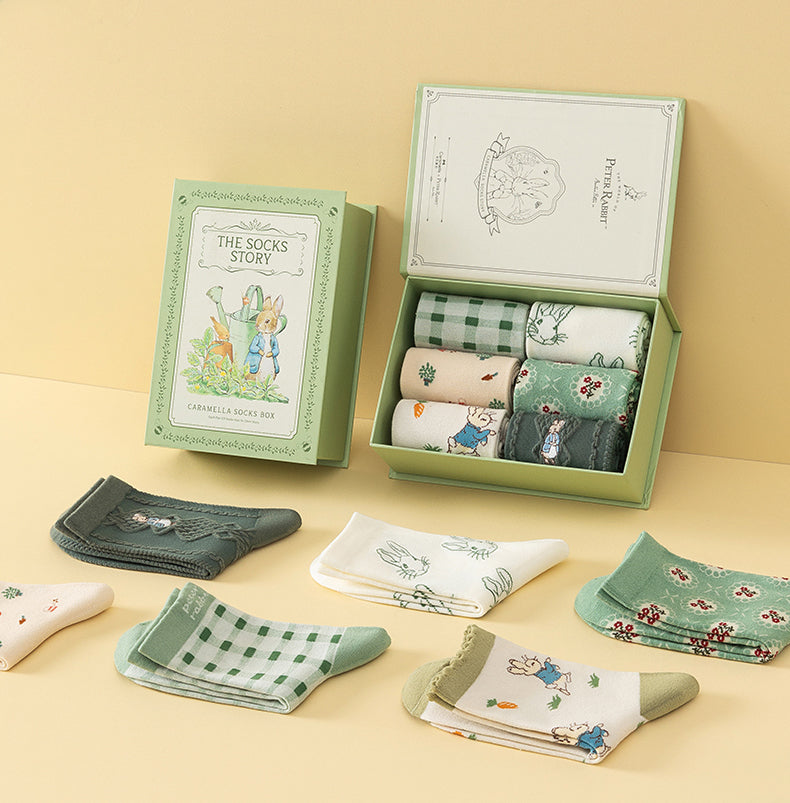 Peter Rabbit Socks Gift Box (Green)