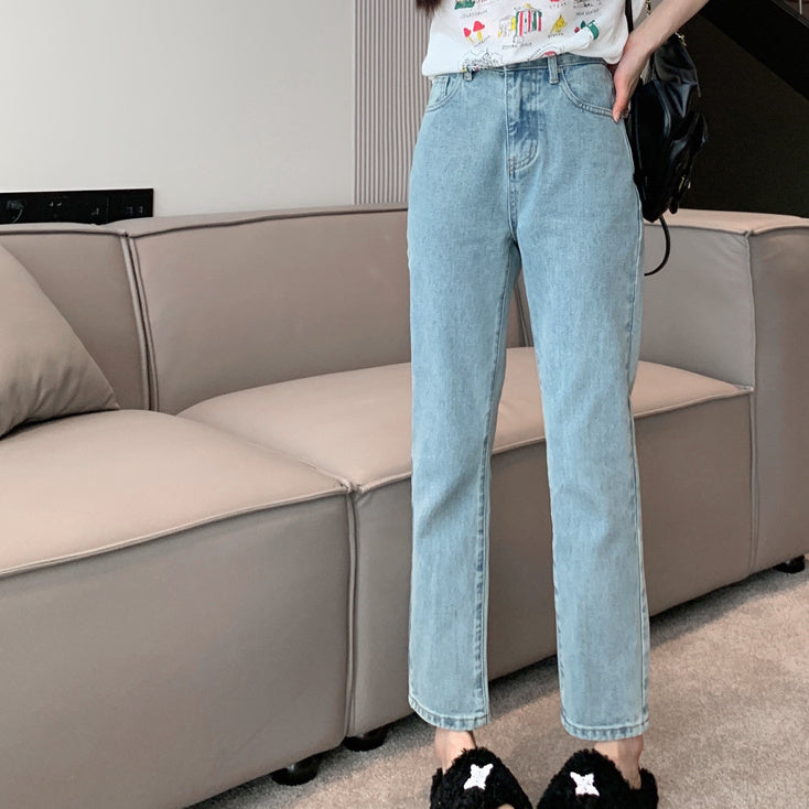Mushroom Embroidered Mom Jeans (2 Colors)