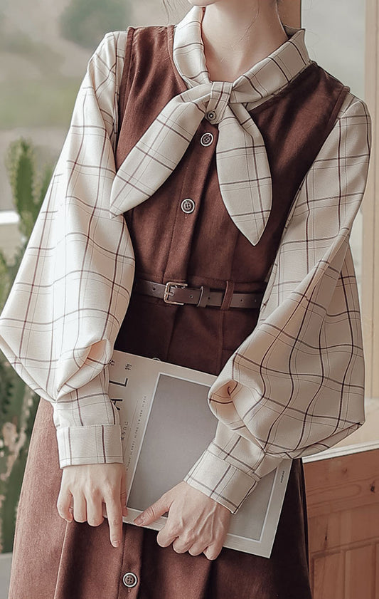 Button Up Suede Pinafore Dress (4 Colors)