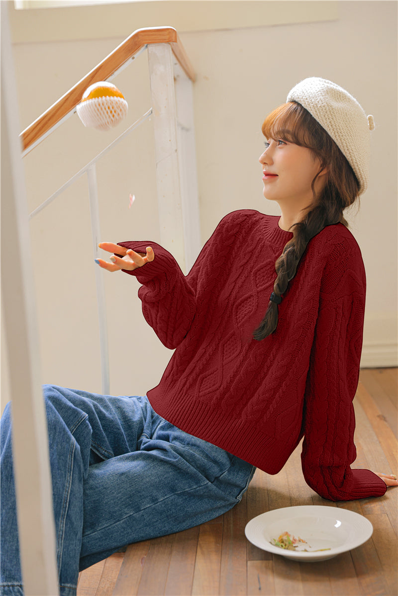 Basic Cable Knit Sweater (6 Colors)