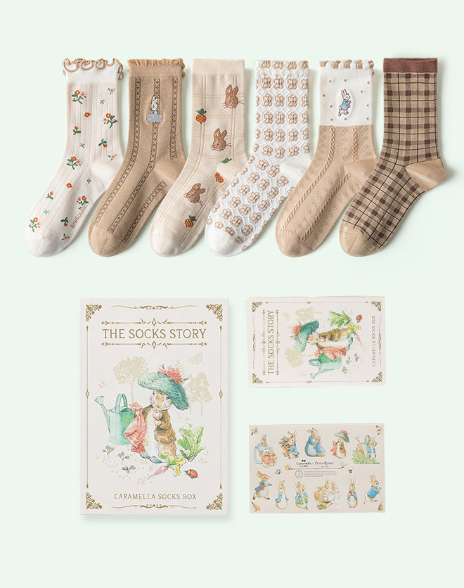Peter Rabbit Socks Gift Box (Brown)