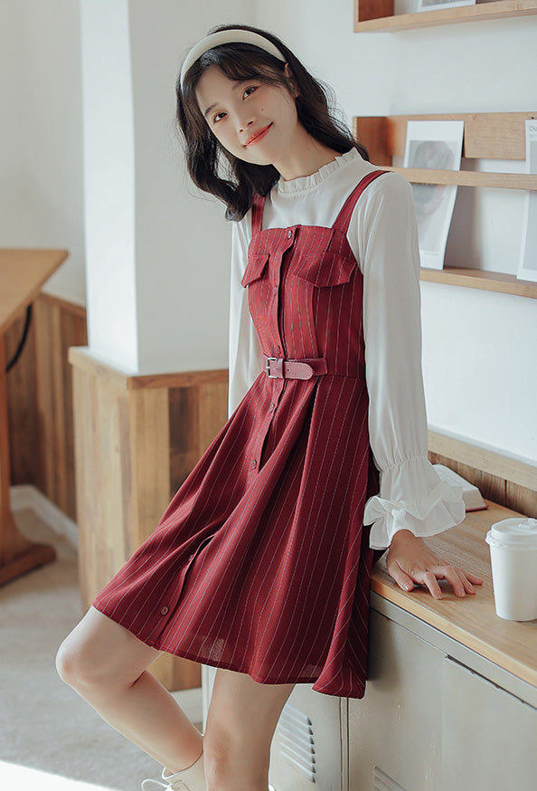 Button Up Stripe Mini Dress (3 Colors)