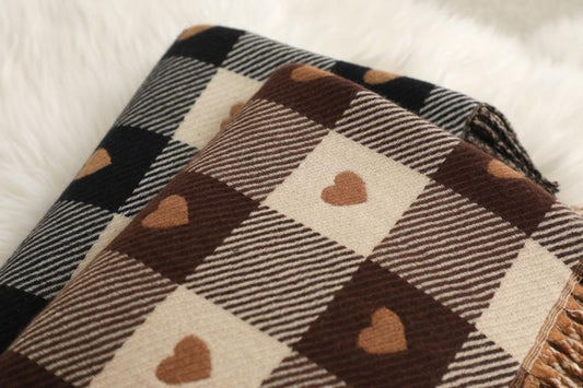 Heart Checkerboard Scarf (2 Colors)