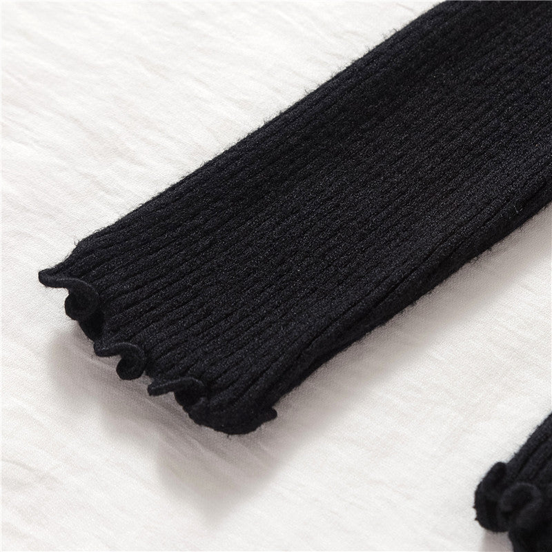 Basic Frilly Mock Neck Sweater (9 Colors)