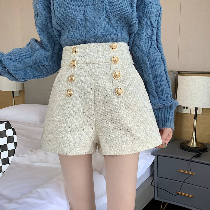 Tailored Tweed Sequin Shorts (2 Colors)